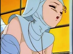 Slutty Anime Nun Bends Over And Takes It From Behind